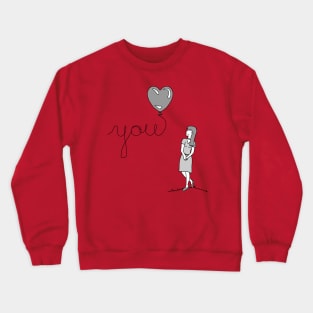 LOVE YOU - His & Hers Matching Couples T-Shirts (WOMEN'S) Crewneck Sweatshirt